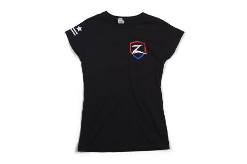 Picture of Zone Offroad Black Premium Cotton T - Shirt w Patriotic Zone Logos - Womens - S