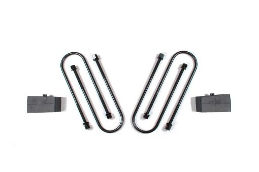 Picture of Zone Offroad Ram 3500 Rear 2in Block Kit - 4in U - bolts