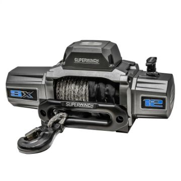 Picture of Superwinch 12000 LBS 12V DC 38in x 80ft Synthetic Rope SX 12000SR Winch - Graphite