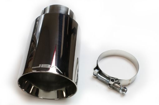 Picture of JBA 2.5in x 4.5in x 8 14in Double Wall Polished Chrome Tip - Clamp On