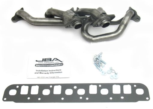 Picture of JBA 00 - 06 Jeep 4.0L 1 - 12in Primary Raw 409SS Cat4Ward Header