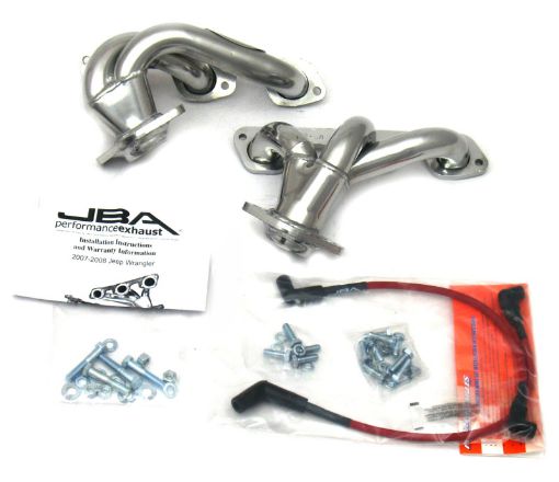 Picture of JBA 07 - 11 Jeep 3.8L V6 1 - 12in Primary Silver Ctd Cat4Ward Header