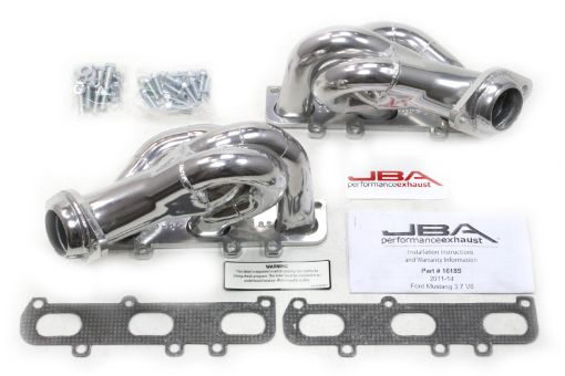 Picture of JBA 11 - 17 Ford Mustang 3.7L V6 1 - 58in Primary Silver Ctd Cat4Ward Header