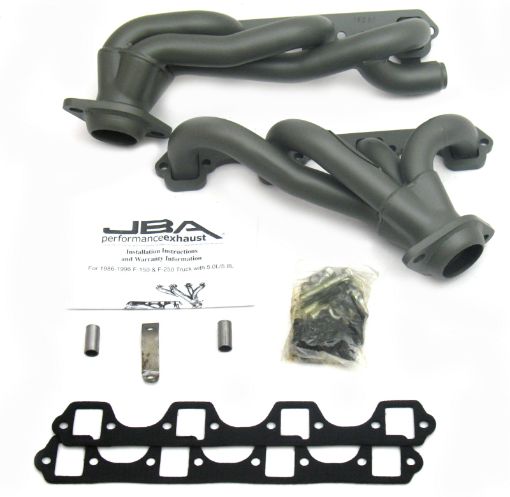Picture of JBA 87 - 96 Ford F - 150 5.8L SBF 1 - 58in Primary Ti Ctd Cat4Ward Header