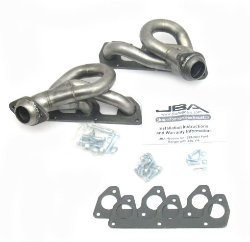 Picture of JBA 02 - 08 Ford Ranger 3.0L V6 wo EGR 1 - 12in Primary Raw 409SS Cat4Ward Header