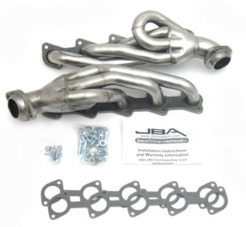 Picture of JBA 99 - 04 Ford Truck 6.8L 2V V10 wo EGR 1 - 12in Primary Raw 409SS Cat4Ward Header