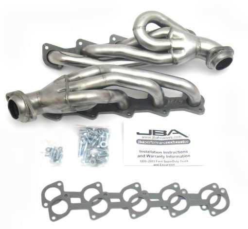 Picture of JBA 99 - 04 Ford Truck 6.8L 2V V10 wo EGR 1 - 12in Primary Raw 409SS Cat4Ward Header