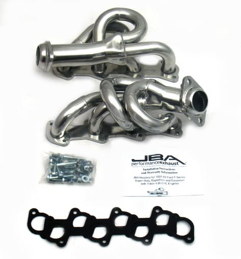 Picture of JBA 97 - 03 Ford F - 150 4.6L 2V 1 - 12in Primary Silver Ctd Cat4Ward Header