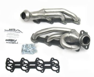 Picture of JBA 04 - 08 Ford F - 150 4.6L 2V 1 - 12in Primary Raw 409SS Cat4Ward Header