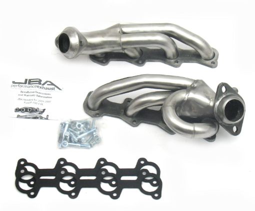 Picture of JBA 04 - 08 Ford F - 150 4.6L 2V 1 - 12in Primary Raw 409SS Cat4Ward Header