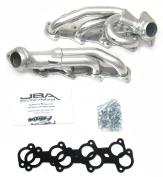 Picture of JBA 04 - 08 Ford F - 150 4.6L 2V 1 - 12in Primary Silver Ctd Cat4Ward Header
