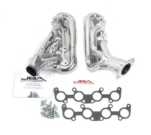 Picture of JBA 15 - 20 Ford Mustang 5.0L 1 - 34in Stainless Steel Silver Ceramic Shorty Header