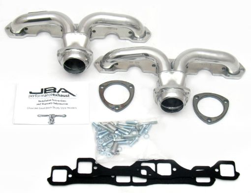 Picture of JBA 57 - 74 Chevrolet Corvette 265 - 400 SBC 1 - 58in Primary Silver Ctd Tight Tuck Header