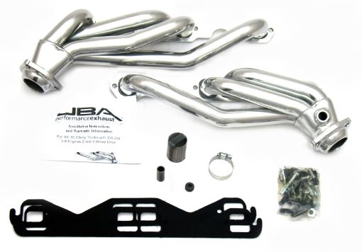 Picture of JBA 86 - 95 GM Truck 5.0L5.7L SBC wo A.I.R. 1 - 12in Primary Silver Ctd Cat4Ward Header