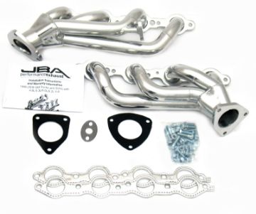 Picture of JBA 99 - 02 GM Truck 6.0L LS wo A.I.R. wEGR 1 - 58in Primary Silver Ctd Cat4Ward Header