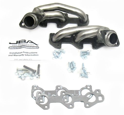 Picture of JBA 05 - 09 Jeep Liberty 3.7L V6 1 - 12in Primary Raw 409SS Cat4Ward Header