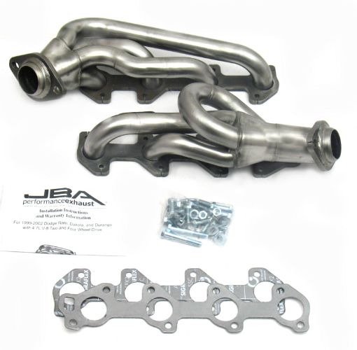 Picture of JBA 00 - 03 Dodge 4.7L PowerTech 1 - 12in Primary Raw 409SS Cat4Ward Header