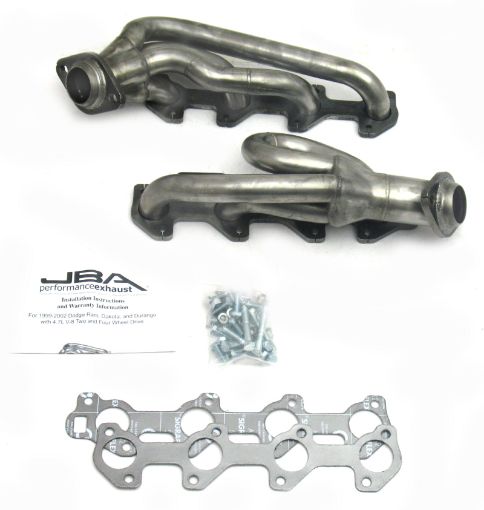 Picture of JBA 02 - 03 Dodge RAM 4.7L PowerTech 1 - 12in Primary Raw 409SS Cat4Ward Header