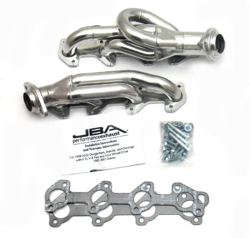 Picture of JBA 02 - 03 Dodge Ram 4.7L PowerTech 1 - 12in Primary Silver Ctd Cat4Ward Header
