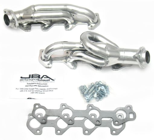 Picture of JBA 04 - 07 Doge Dakota 4.7L PowerTech 1 - 12in Primary Silver Ctd Cat4Ward Header