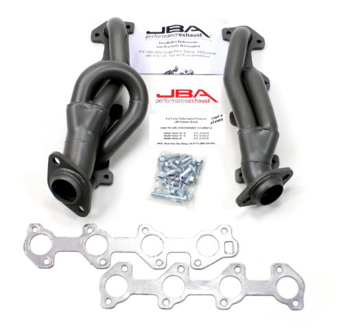 Picture of JBA 04 - 07 Dodge Dakota 4.7L PowerTech 1 - 12in Primary Ti Ctd Cat4Ward Header