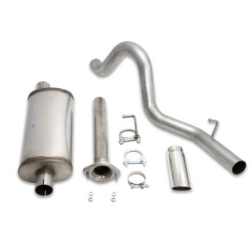Picture of JBA 04 - 06 Jeep Wrangler LJ 2.4L4.0L 304SS Single Rear Exit Cat - Back Exhaust