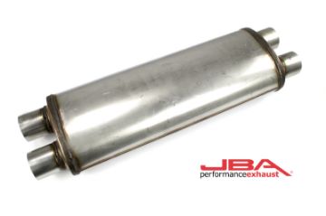 Picture of JBA Universal Chambered 304SS Muffler 22x8x5 2.5in Dual InDual Out