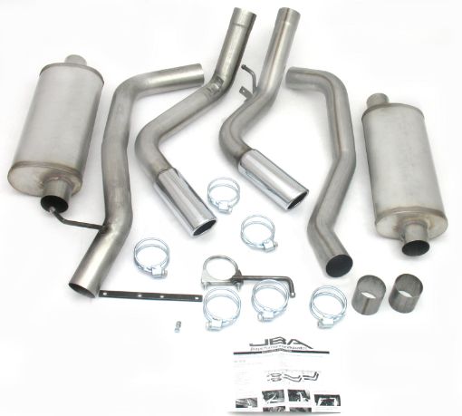 Picture of JBA 01 - 06 Chevrolet Silverado 25003500 HD 6.08.1L 409SS Pass Side Dual Exit Cat - Back Exhaust