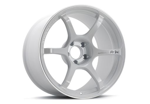 Picture of Advan RG - 4 18x10 35 5 - 114.3 Racing White Metallic Ring Wheel