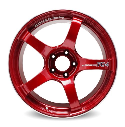 Picture of Advan TC4 18x9 35 5 - 114.3 Racing Candy Red Ring Wheel