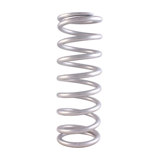 Picture of QA1 3 - 45in ID Tapered High Travel Pigtail Spring - 9in Length x 550lbsin - Silver Powder Coated