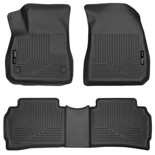 Picture of Husky Liners 2016 Chevy Malibu Weatherbeater Black Front 2nd Seat Floor Liners (Footwell Coverage)