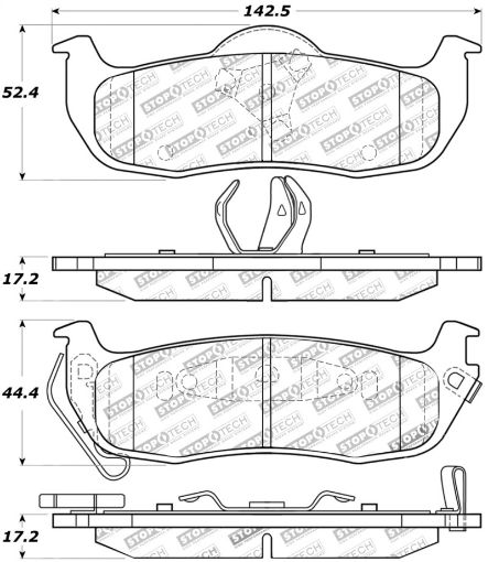Picture of StopTech Street Touring 04 - 15 Nissan Titan Rear Brake Pads