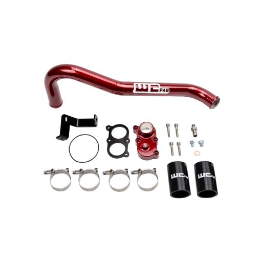 Picture of Wehrli 06 - 10 Duramax LBZLMM Thermostat Housing Kit - WCFab Red