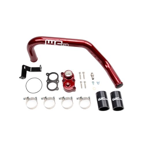 Picture of Wehrli 06 - 10 Duramax LBZLMM Thermostat Housing Kit For Dual CP3 - WCFab Red