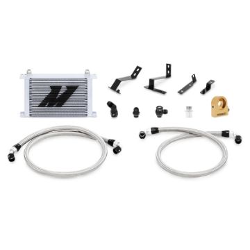 Picture of Mishimoto 2016 Chevy Camaro Oil Cooler Kit w Thermostat - Silver