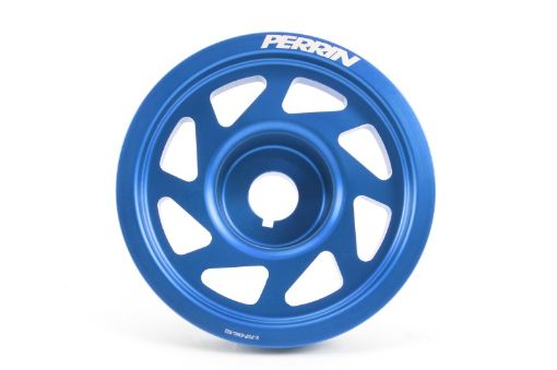 Picture of Perrin 93 - 11 Subaru Impreza 04 - 21 STI 02 - 14 WRX EJ Engines (wo AC ONLY) Crank Pulley - Blue