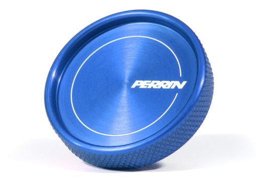 Picture of Perrin 02 - 21 Subaru WRX 2022 BRZ GR86 04 - 21 STI 00 - 18 Forester XT Oil Fill Cap - Blue