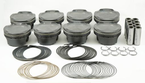Picture of Mahle MS Piston Set Ford Coyote 314ci 3.701in Bore 3.650in Stroke 5.933in Rod .866 Pin - 1cc 11CR