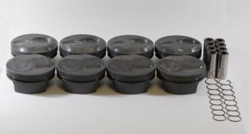Picture of Mahle Piston Set SBF 565cid 4.600in Bore 4.250in Stroke 6.385in Rod .990in Pin 28cc 15.5 CR