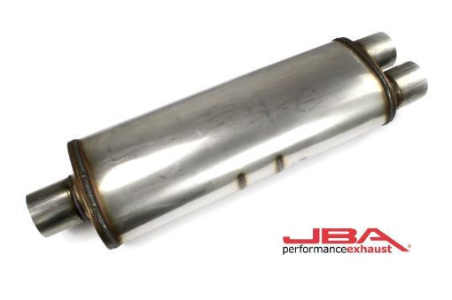 Picture of JBA Universal Chambered Style 304SS Muffler 25x8x5in 3in CenterDual out
