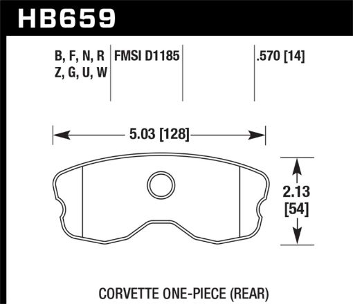 Picture of Hawk 06 - 10 Chevy Corvette (Improved Pad Design) Rear HPS 5.0 Sreet Brake Pads