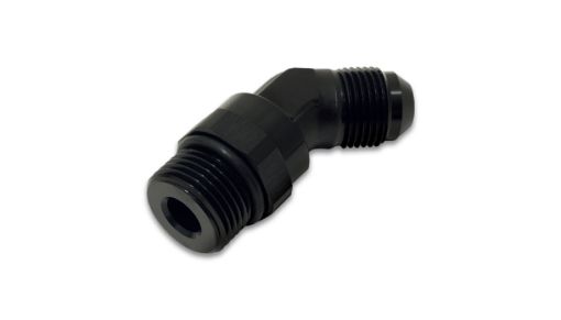 Picture of Vibrant - 8AN Male to Male - 6AN Straight Cut 45 Degree Adapter Fitting - Anodized Black