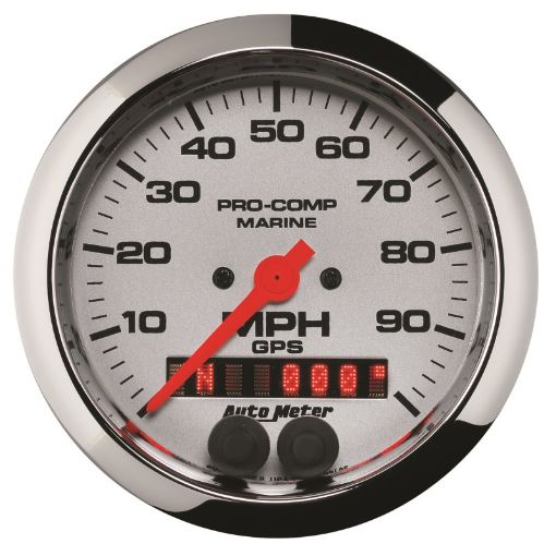 Picture of Autometer Marine Chrome 3 - 38in 100MPH GPS Speedometer Gauge