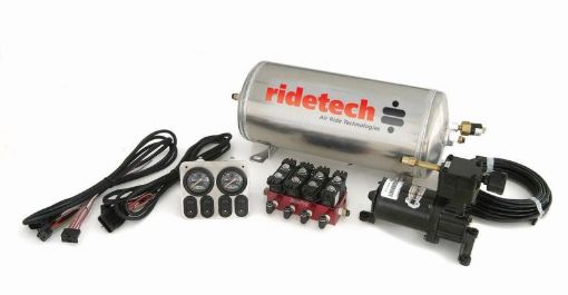 Picture of Ridetech 3 Gallon 4 - Way Analog Air Ride Compressor Leveling System