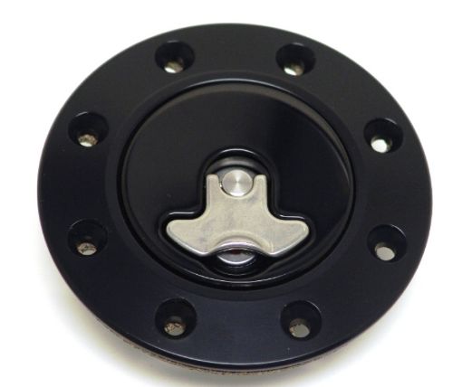 Picture of Ridetech 66 - 67 Chevy Nova Locking Gas Cap (Black Anodized)
