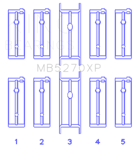 Picture of King 03 - 05 Dodge Neon SRT4 2.4L (Size 0.25 Oversized) Performance Main Bearing Set