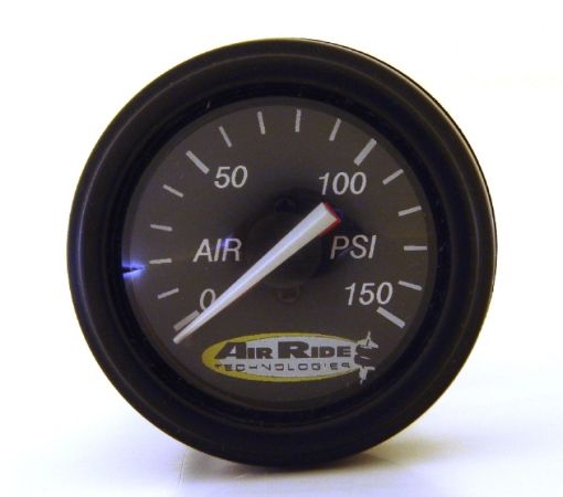 Picture of Ridetech Air Pressure Gauge Dual Needle Black Face 150psi w Fittings