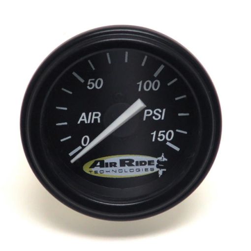 Picture of Ridetech Air Pressure Gauge Single Needle Black Face 150psi w Fittings