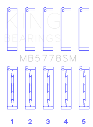 Picture of King AudiVW 1.82.0 TSITFSI (Size 0.25 Oversized) Main Bearing Set
